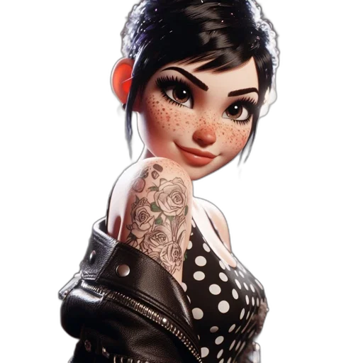dress, face, jewelry, jacket, concept art, cartoon, fantasy art, 3d render transparent PNG cut-out