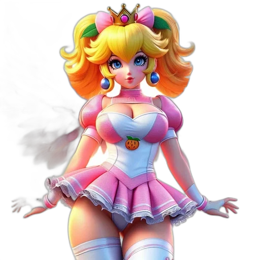 dress, robot, 3d render, concept art, vaporwave, fantasy art, pastel, blonde transparent PNG cut-out