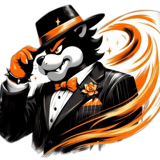 staff, cartoon, concept art, pixel art, monochrome, anthropomorphic, wolf, dog transparent PNG cut-out
