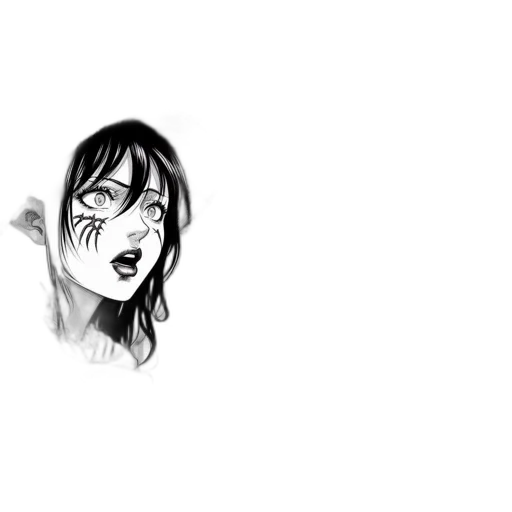 face, mask, creature, comic book art, concept art, anime, pencil sketch, outer space transparent PNG cut-out