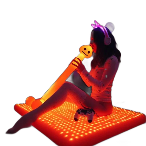 robot, mask, furniture, staff, cyberpunk, 3d render, concept art, vaporwave transparent PNG cut-out