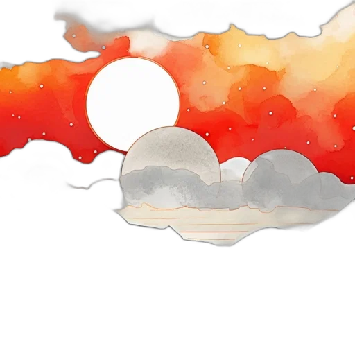 umbrella, watercolor, concept art, anime, 3d render, outer space, fire, fog transparent PNG cut-out