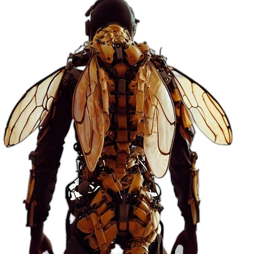 robot, animal, creature, jacket, concept art, 3d render, cyberpunk, photorealistic transparent PNG cut-out