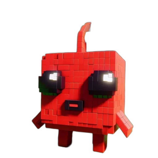 robot, mask, creature, animal, 3d render, pixel art, concept art, fantasy art transparent PNG cut-out