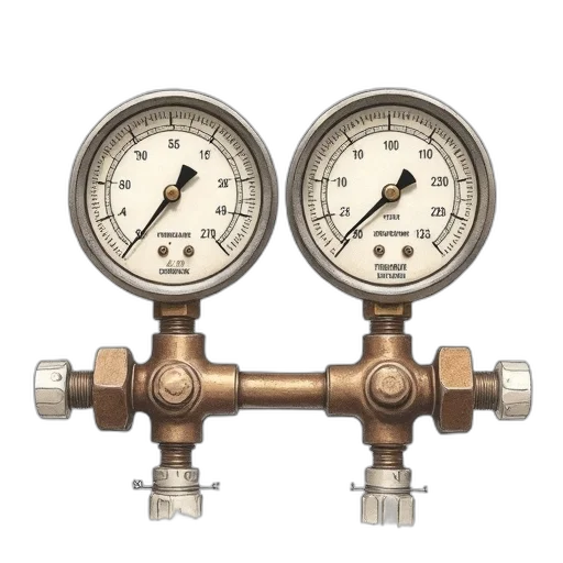 detailed, illustration, two, temperature, gauges, one, needle, pointing transparent PNG cut-out