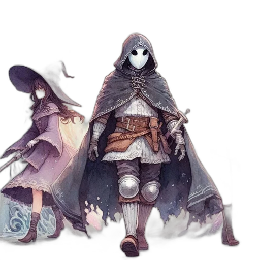mask, staff, sword, weapon, concept art, fantasy art, 3d render, pixel art transparent PNG cut-out