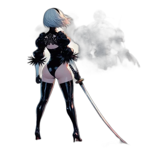 staff, weapon, robot, sword, concept art, fantasy art, cyberpunk, pixel art transparent PNG cut-out