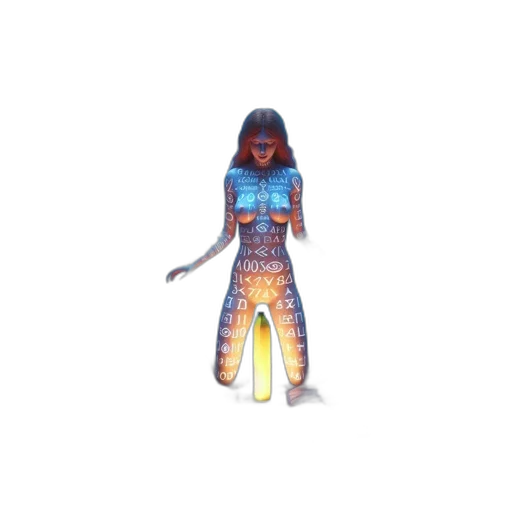 jewelry, creature, dress, staff, pixel art, concept art, 3d render, fantasy art transparent PNG cut-out
