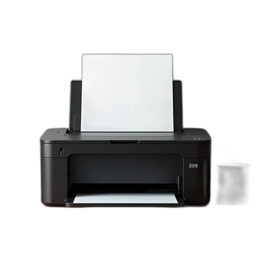 robot, furniture, 3d render, monochrome, modern, black, white, printer transparent PNG cut-out