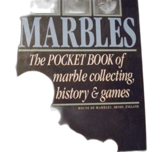 book, titled, marbles, pocket, marble, collecting, history, games transparent PNG cut-out