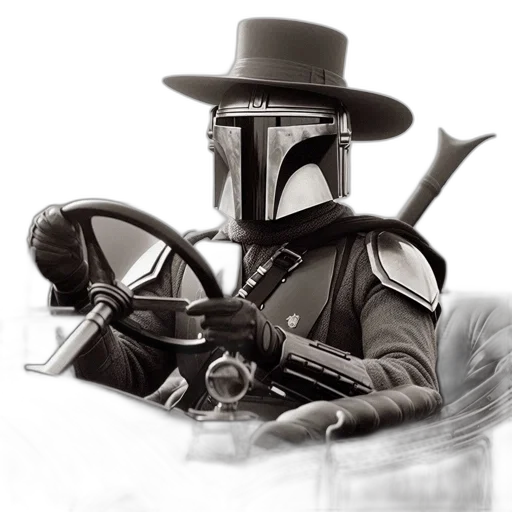 staff, robot, mask, weapon, concept art, fantasy art, comic book art, figure transparent PNG cut-out