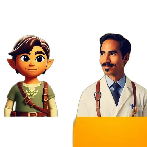staff, concept art, cartoon, pixel art, 3d render, comparison, animated, character transparent PNG cut-out