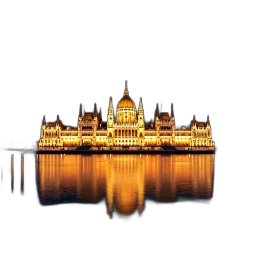 building, crown, concept art, photorealistic, 3d render, nighttime, scene, cityscape transparent PNG cut-out
