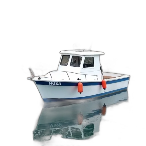 photorealistic, 3d render, watercolor, concept art, underwater, white, boat, blue transparent PNG cut-out