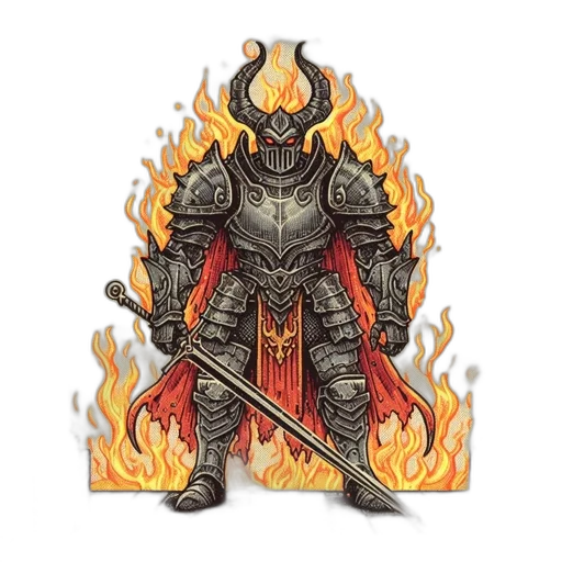 sword, dragon, staff, weapon, fantasy art, pixel art, concept art, comic book art transparent PNG cut-out