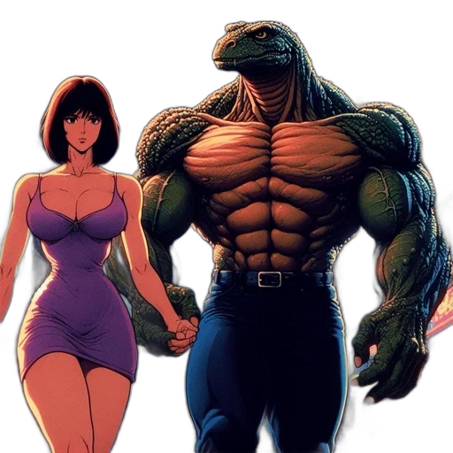 comic book art, concept art, pixel art, fantasy art transparent PNG cut-out