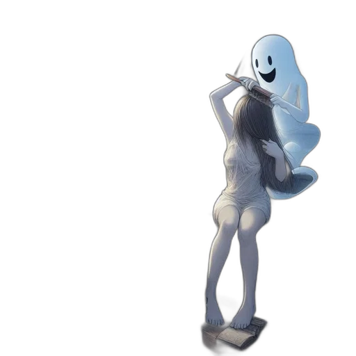 robot, creature, dress, staff, concept art, 3d render, pixel art, cartoon transparent PNG cut-out