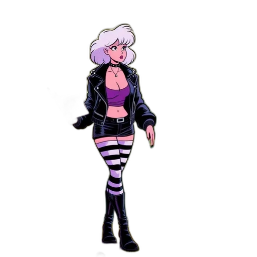 jacket, concept art, pixel art, cyberpunk, cartoon, neon lights, monochrome, dark transparent PNG cut-out