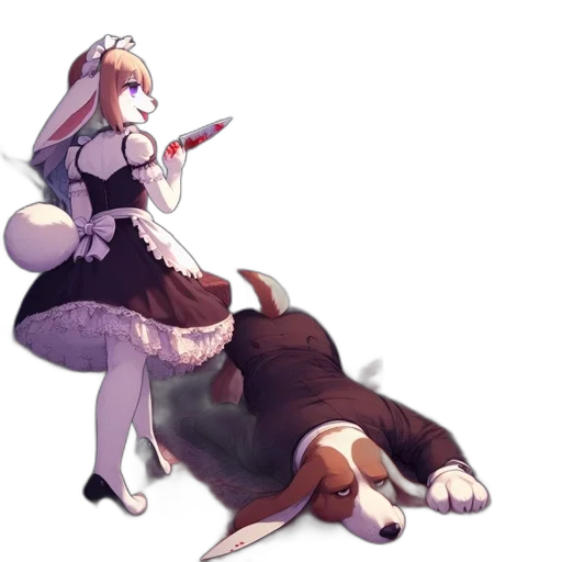 staff, dress, animal, creature, concept art, pixel art, anime, fantasy art transparent PNG cut-out
