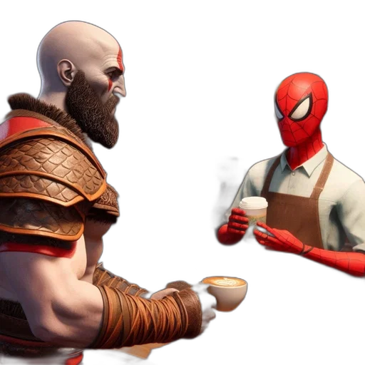 mask, concept art, 3d render, comic book art transparent PNG cut-out