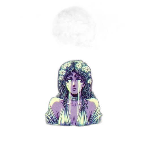 jewelry, hat, crown, umbrella, vaporwave, concept art, fantasy art, watercolor transparent PNG cut-out