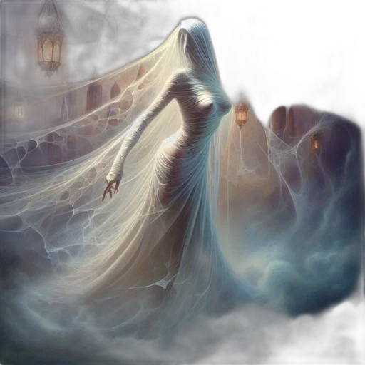dress, dragon, fantasy art, concept art, photorealistic, comic book art, fog, underwater transparent PNG cut-out