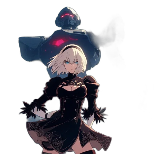 mask, dress, weapon, robot, concept art, fantasy art, anime, pixel art transparent PNG cut-out