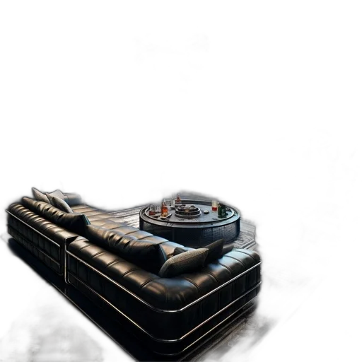 furniture, shoes, weapon, robot, 3d render, photorealistic, concept art, dark transparent PNG cut-out