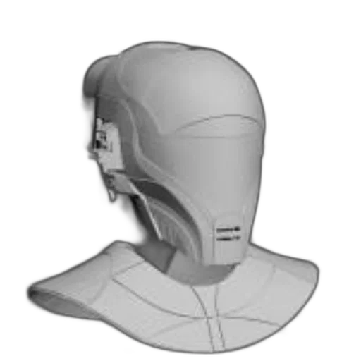 mask, face, robot, hat, 3d render, concept art, photorealistic, cartoon transparent PNG cut-out