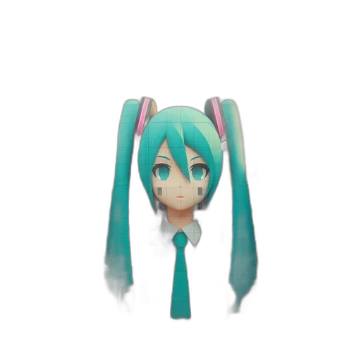 creature, robot, staff, mask, 3d render, vaporwave, anime, pixel art transparent PNG cut-out