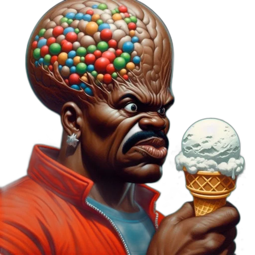 face, food, creature, hat, concept art, comic book art, photorealistic, outer space transparent PNG cut-out