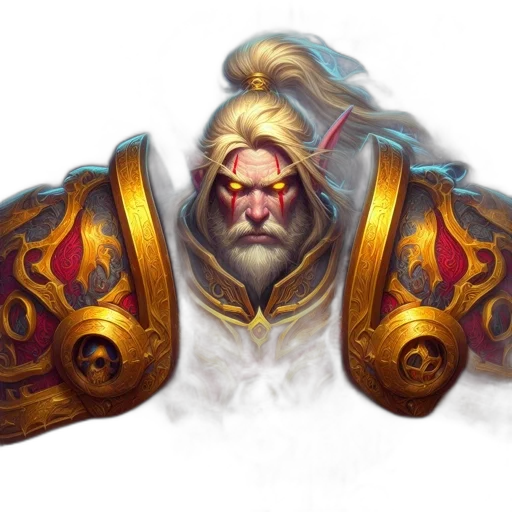 weapon, face, staff, mask, fantasy art, concept art, photorealistic, golden transparent PNG cut-out