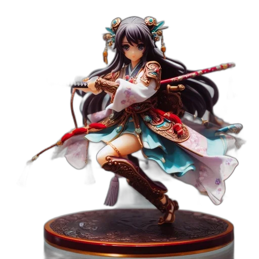 sword, weapon, concept art, fantasy art, 3d render, animated, female, figure transparent PNG cut-out