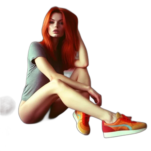 shoes, dress, face, photorealistic, concept art, pixel art, fantasy art, neon lights transparent PNG cut-out