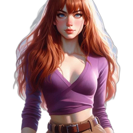 dress, jacket, face, fantasy art, comic book art, concept art, cartoon, red transparent PNG cut-out