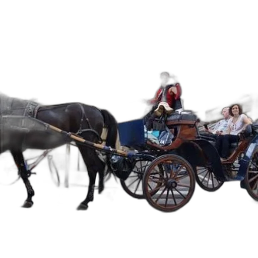 car, staff, concept art, photorealistic, city street, horse-drawn, carriage, urban transparent PNG cut-out