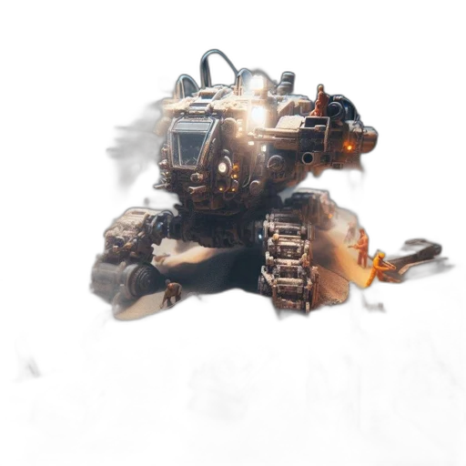 robot, weapon, car, dragon, concept art, 3d render, fantasy art, pixel art transparent PNG cut-out