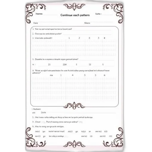worksheet, decorative, border, title, maths, top, has, name transparent PNG cut-out