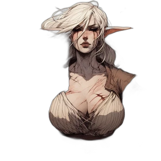 creature, face, dragon, hair, fantasy art, concept art, watercolor, pixel art transparent PNG cut-out