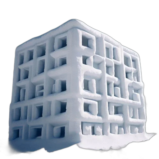 building, furniture, face, robot, 3d render, concept art, photorealistic, snow transparent PNG cut-out