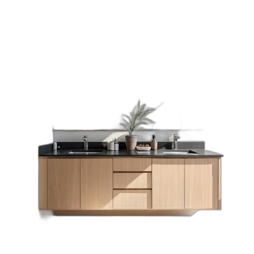 furniture, jewelry, 3d render, earth tones, modern, bathroom, large, vanity transparent PNG cut-out