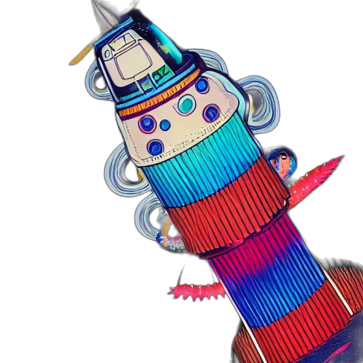 robot, weapon, staff, hat transparent PNG cut-out