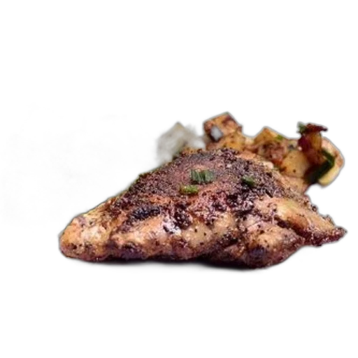 food, animal, photorealistic, plate, grilled, chicken, broccoli, potatoes transparent PNG cut-out