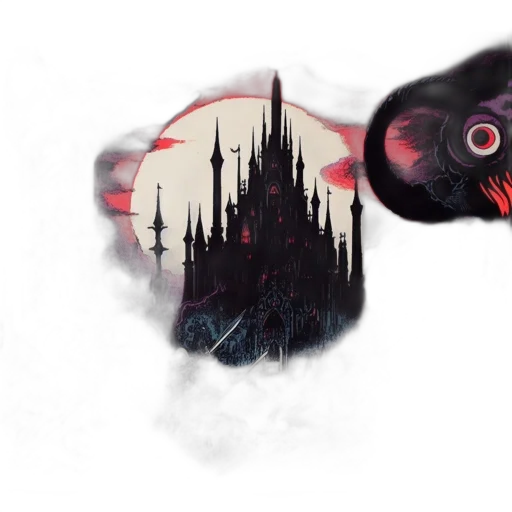 dragon, concept art, fantasy art, comic book art, watercolor, dark, mysterious, atmosphere transparent PNG cut-out