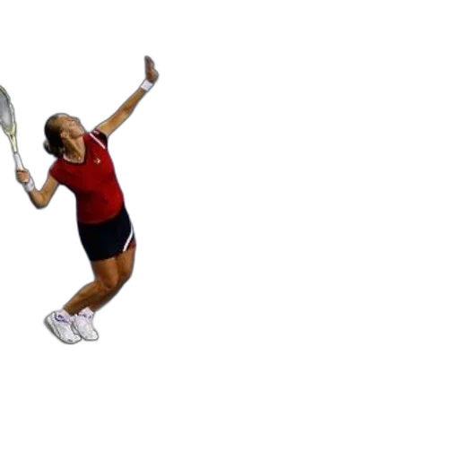 staff, 3d render, female, tennis, player, red, shirt, black transparent PNG cut-out