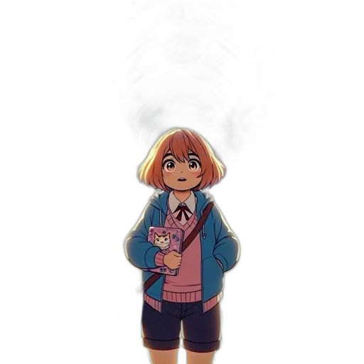 jacket, staff, creature, dress, concept art, pixel art, watercolor, cartoon transparent PNG cut-out