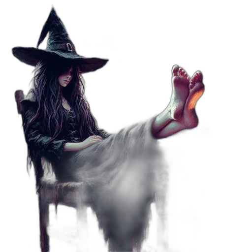 shoes, dress, hat, creature, fantasy art, concept art, pixel art, photorealistic transparent PNG cut-out