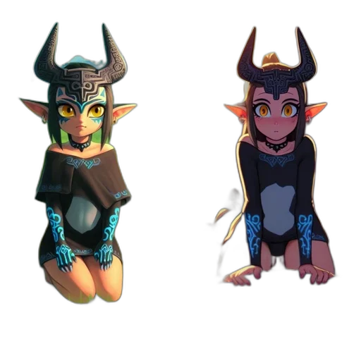 concept art, fantasy art, pixel art, 3d render, dark, two, illustrations, portray transparent PNG cut-out