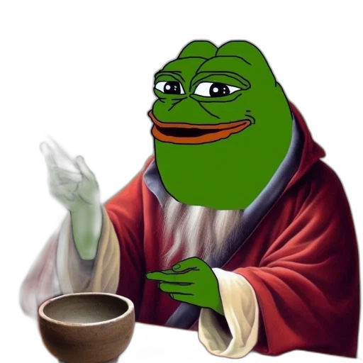 food, classic, painting, style, pepe, frog, meme, placed transparent PNG cut-out