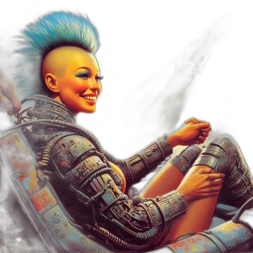 robot, dragon, face, cyberpunk, fantasy art, concept art, photorealistic, outer space transparent PNG cut-out
